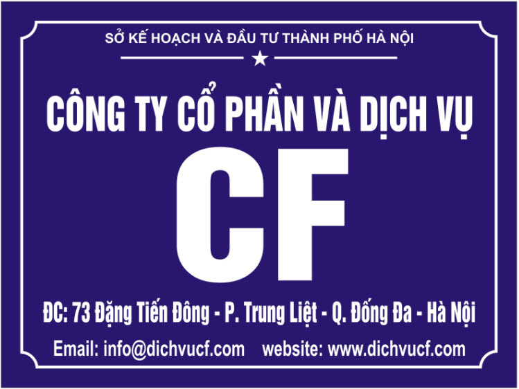 BẢNG TÊN CÔNG TY tại thanh trì