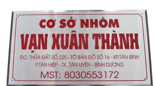 bảng tên công ty quận hà đông