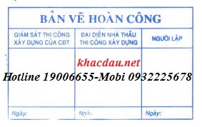 dấu bản vẽ hoàn công