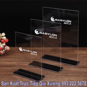 Gia công menu mica theo yêu cầu tại Hà Nội