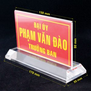 đế mica để bàn in chức vụ 