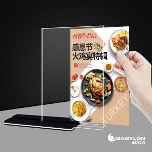 Gia công menu mica theo yêu cầu